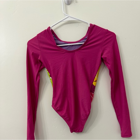 Speedo - Girls' Floral Splice Print Long
Sleeve One Piece Rash Guard 7/8 Small - Picture 3 of 10